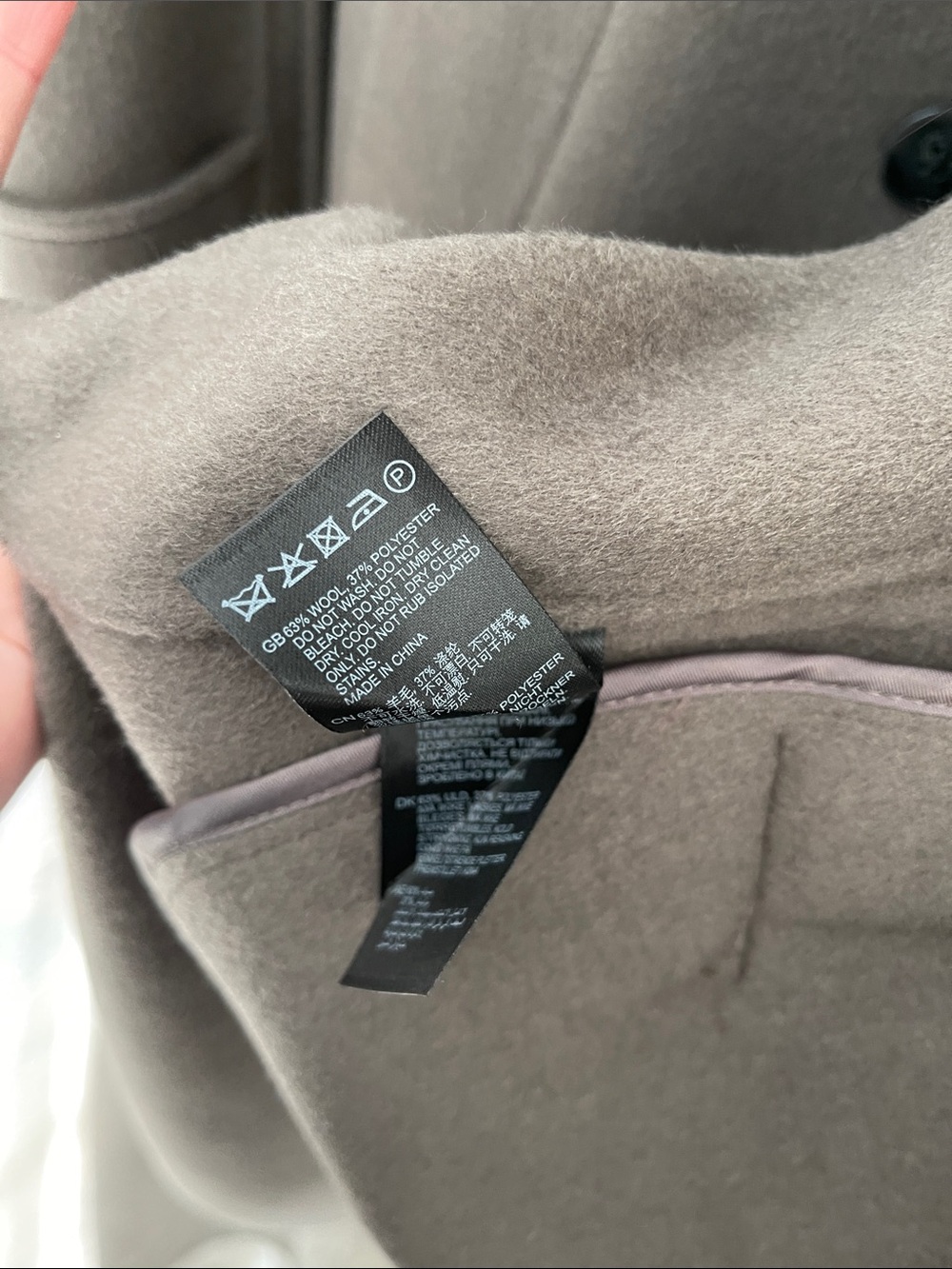 NWT Reiss Luna Double Breasted Wool Coat Mink - Picture 8 of 9